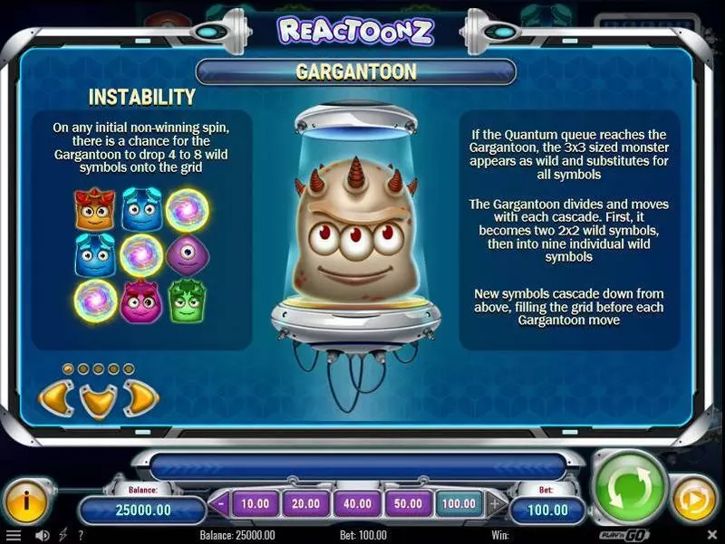 Reactoonz  Real Money Slot made by Play'n GO - Bonus 1