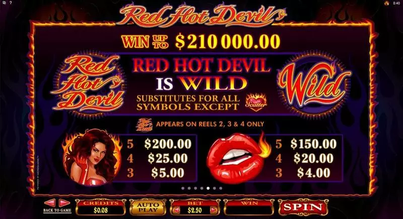 Red Hot Devil  Real Money Slot made by Microgaming - Info and Rules
