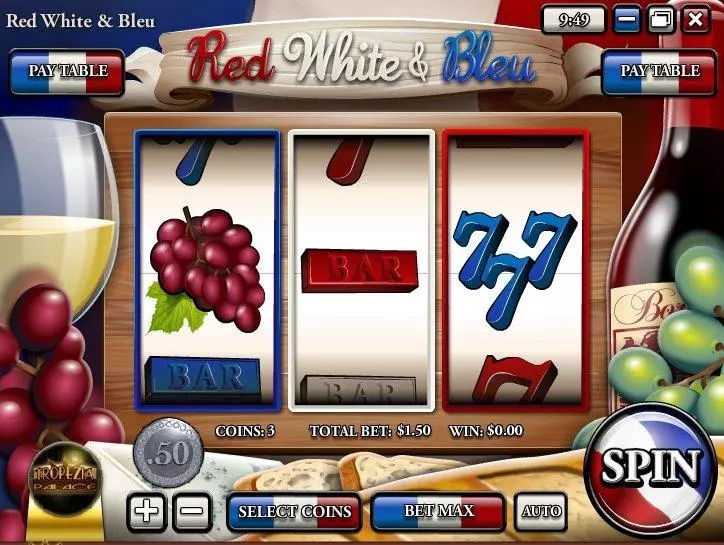 Red White & Blue  Real Money Slot made by Rival - Main Screen Reels