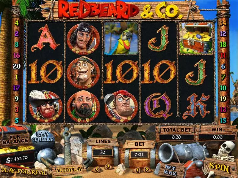 Redbeard and Co  Real Money Slot made by Topgame - Main Screen Reels
