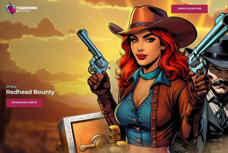 Redhead Bounty  Real Money Slot made by Tom Horn Gaming - Introduction Screen