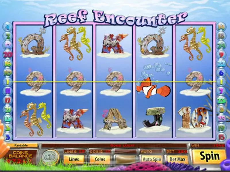 Reef Encounter  Real Money Slot made by Saucify - Main Screen Reels