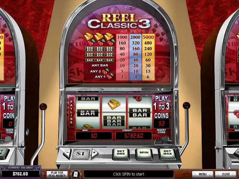 Reel Classic 3 Classic  Real Money Slot made by PlayTech - Main Screen Reels
