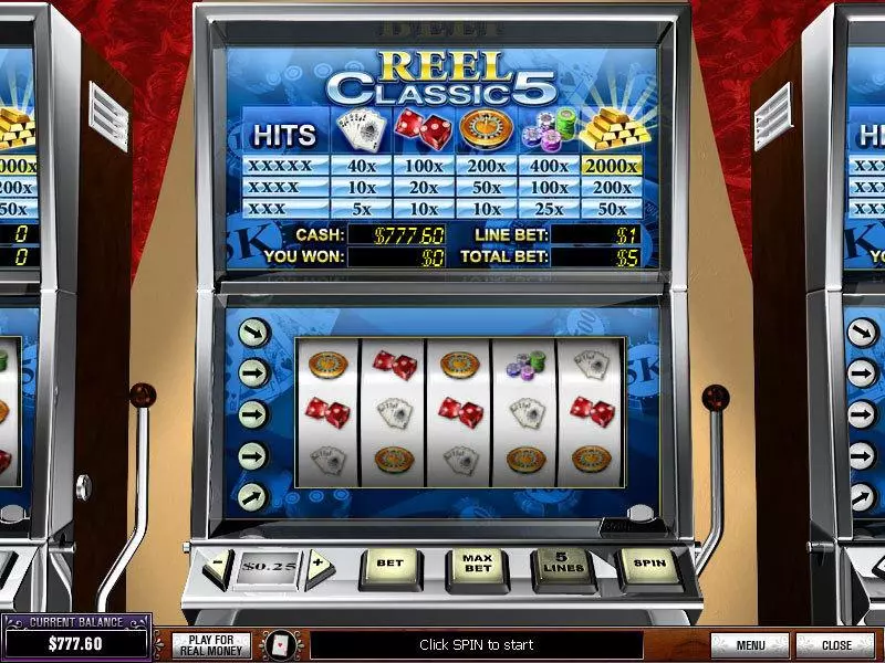 Reel Classic 5 Casino  Real Money Slot made by PlayTech - Main Screen Reels