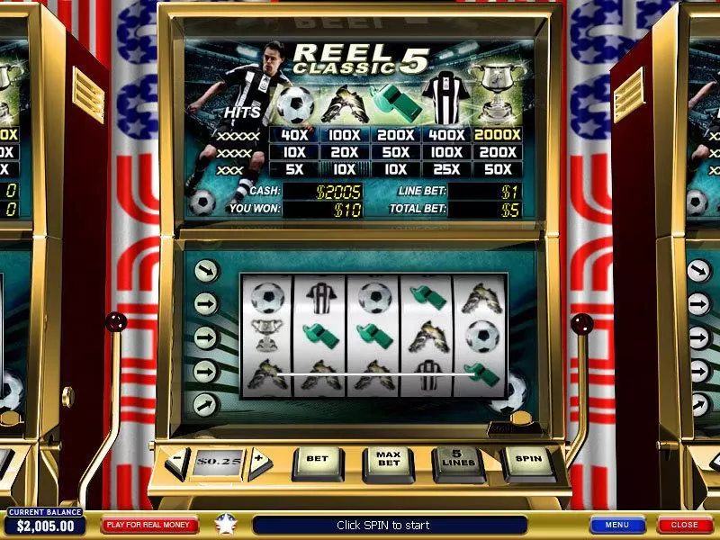 Reel Classic 5 Sport  Real Money Slot made by PlayTech - Main Screen Reels