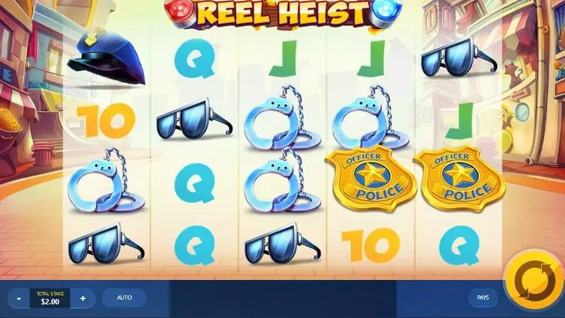 Reel Heist  Real Money Slot made by Red Tiger Gaming - Main Screen Reels