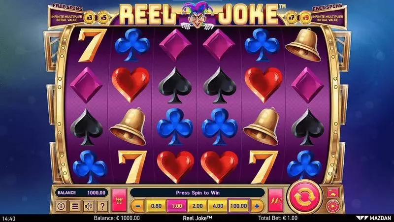 Reel Joke  Real Money Slot made by Wazdan - Main Screen Reels