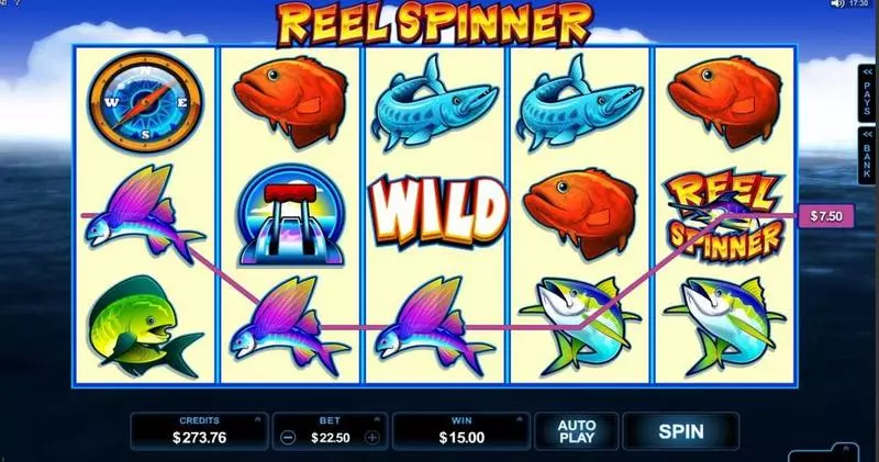 Reel Spinner  Real Money Slot made by Microgaming - Main Screen Reels