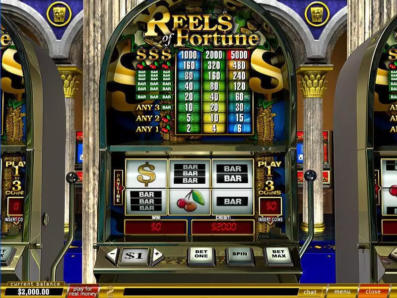 Reels of Fortune  Real Money Slot made by PlayTech - Main Screen Reels