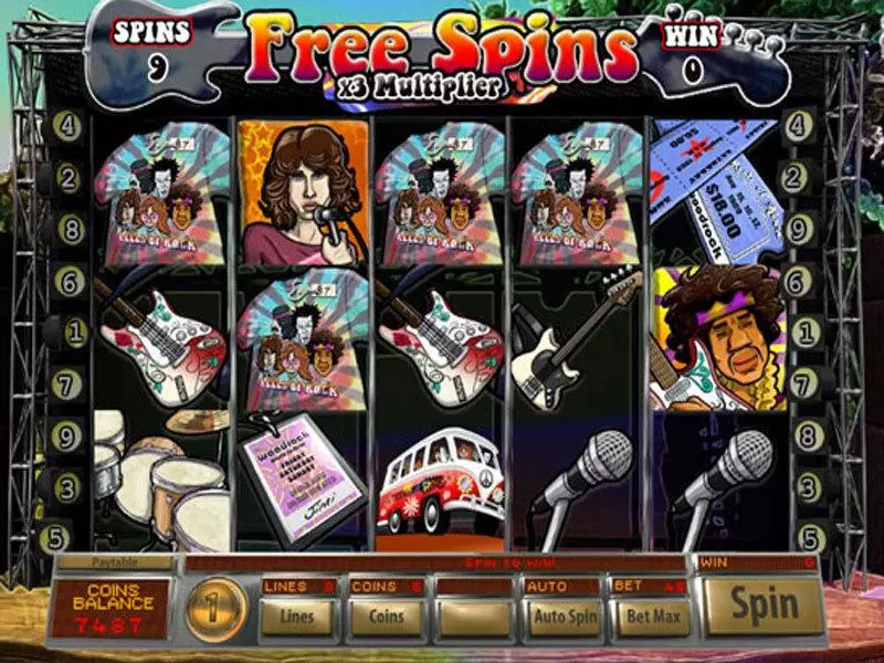 Reels of Rock  Real Money Slot made by Saucify - Main Screen Reels