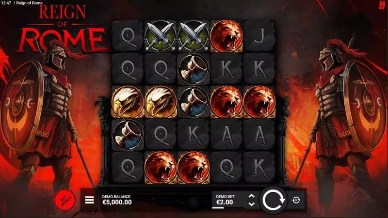 Reign of Rome  Real Money Slot made by Hacksaw Gaming - Main Screen Reels