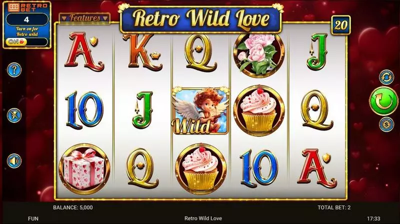 Retro Wild Love  Real Money Slot made by Spinomenal - Main Screen Reels