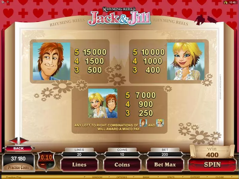 Rhyming Reels - Jack and Jill  Real Money Slot made by Microgaming - Info and Rules