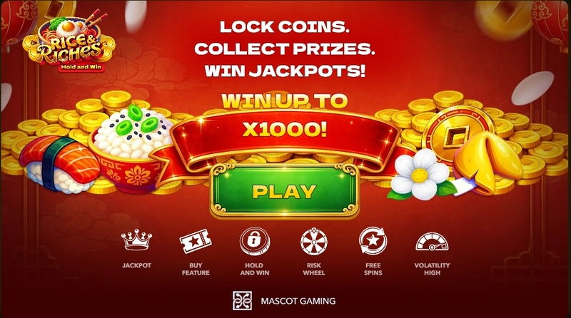 Rice and Riches  Real Money Slot made by Mascot Gaming - Info and Rules