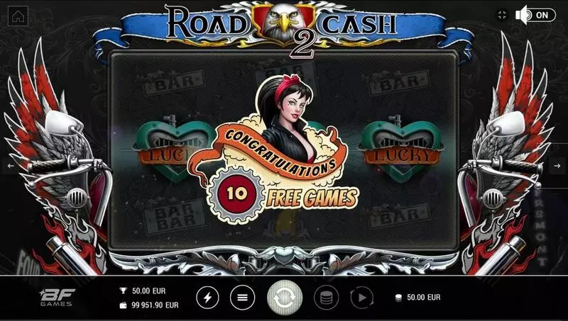 Road 2 Cash  Real Money Slot made by BF Games - Introduction Screen