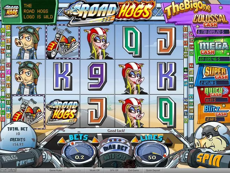 Road Hogs  Real Money Slot made by bwin.party - Main Screen Reels