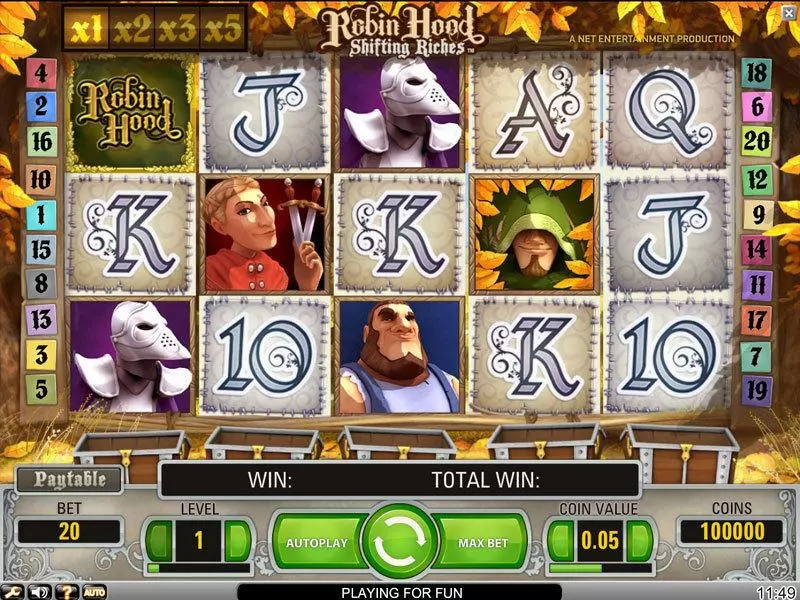 Robin Hood  Real Money Slot made by NetEnt - Main Screen Reels