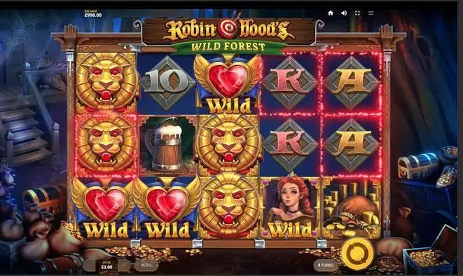 Robin Hood's Wild Forest  Real Money Slot made by Red Tiger Gaming - Main Screen Reels