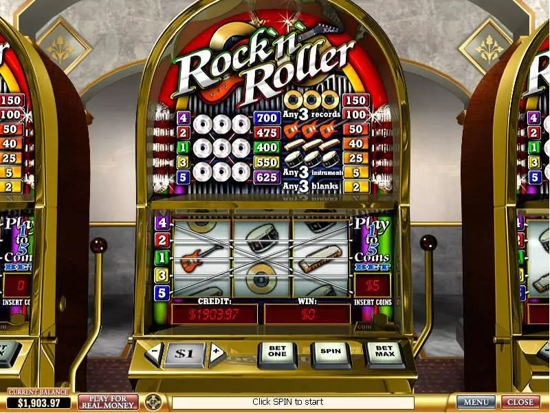 Rock'n'Roller  Real Money Slot made by PlayTech - Main Screen Reels