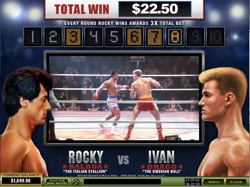 Rocky  Real Money Slot made by PlayTech - Bonus 1