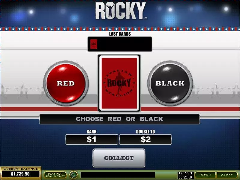 Rocky  Real Money Slot made by PlayTech - Gamble Screen