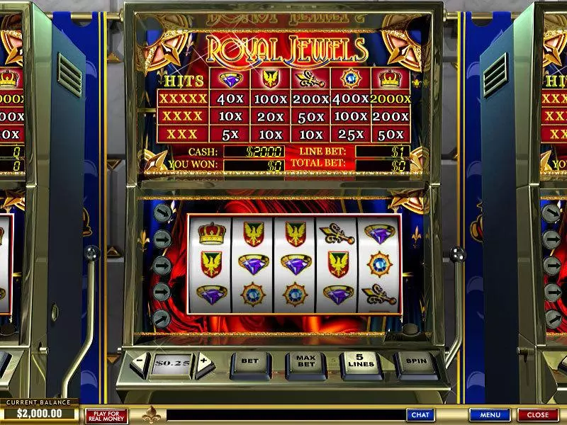 Royal Jewels  Real Money Slot made by PlayTech - Main Screen Reels