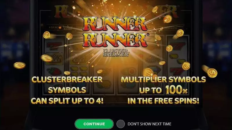 Runner Runner ClusterBreaker  Real Money Slot made by StakeLogic - Introduction Screen