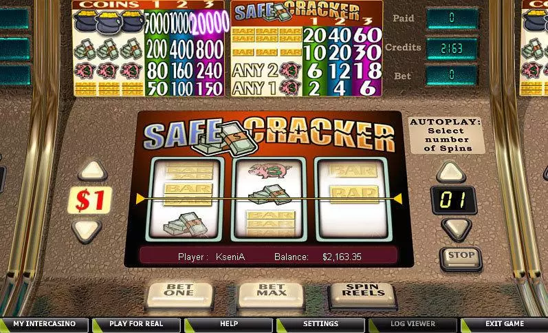 Safe Cracker  Real Money Slot made by CryptoLogic - Main Screen Reels