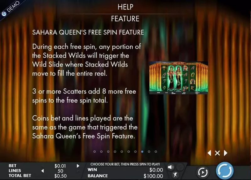 Sahara Queen  Real Money Slot made by Genesis - Info and Rules