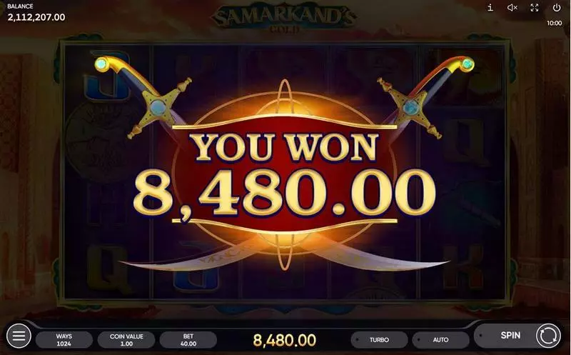 Samarkand's Gold  Real Money Slot made by Endorphina - Winning Screenshot
