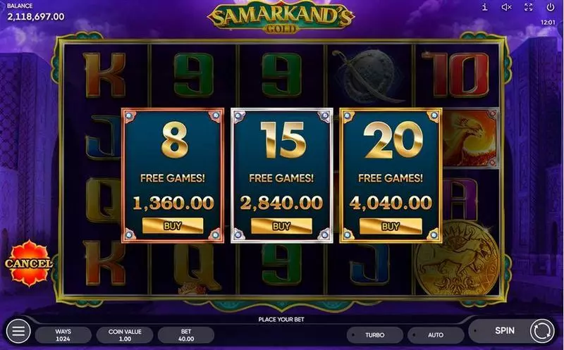 Samarkand's Gold  Real Money Slot made by Endorphina - Bonus 1