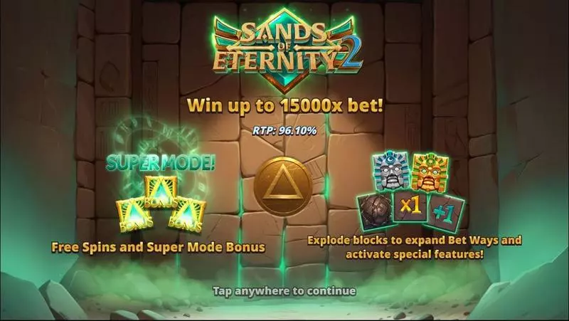 Sands of Eternity 2  Real Money Slot made by Slotmill - Introduction Screen
