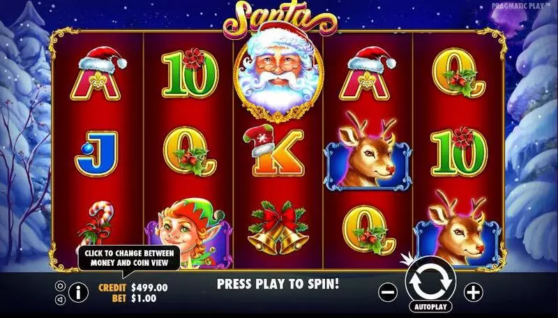 Santa  Real Money Slot made by Pragmatic Play - Main Screen Reels