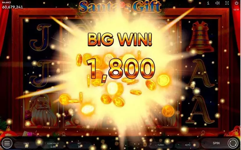 Santa's Gift  Real Money Slot made by Endorphina - Winning Screenshot