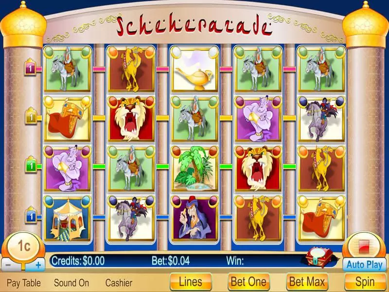 Scheherazade  Real Money Slot made by Byworth - Main Screen Reels
