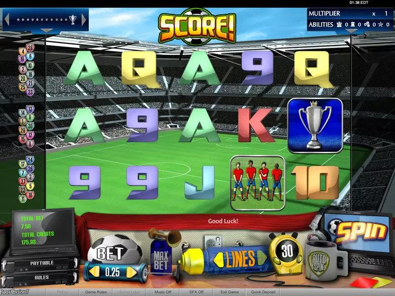 Score!  Real Money Slot made by bwin.party - Main Screen Reels