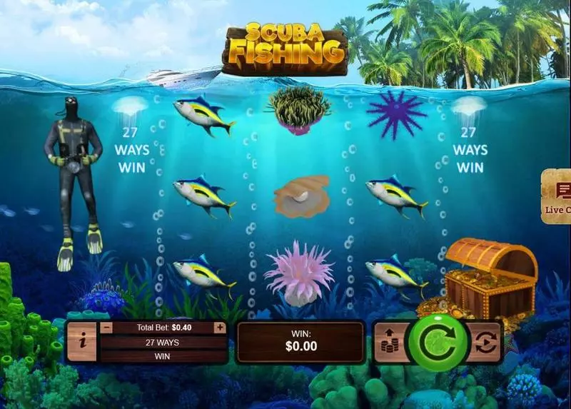 Scuba Fishing  Real Money Slot made by RTG - Main Screen Reels