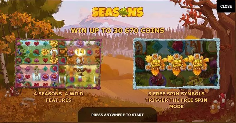 Seasons  Real Money Slot made by Yggdrasil - Info and Rules