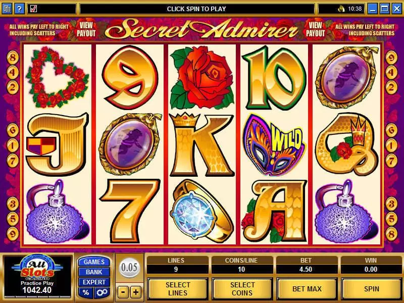 Secret Admirer  Real Money Slot made by Microgaming - Main Screen Reels