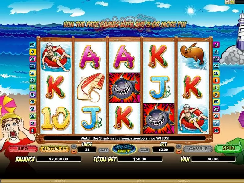 Shaaark! Super Bet  Real Money Slot made by Microgaming - Main Screen Reels