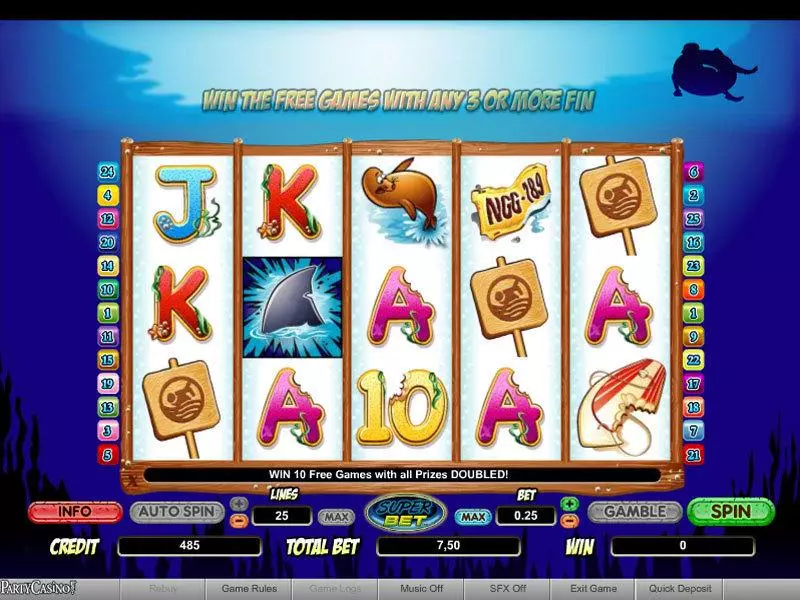 Shaaark Super Bet  Real Money Slot made by bwin.party - Main Screen Reels