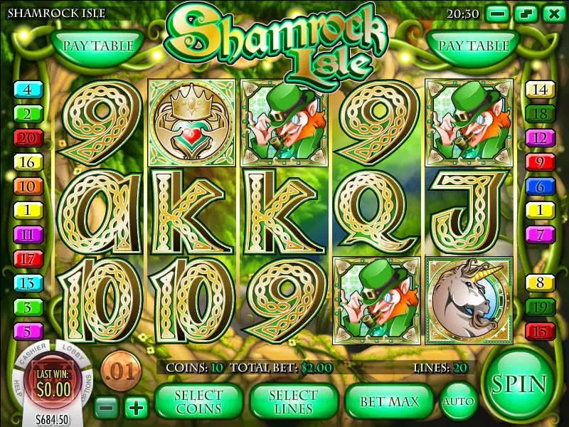 Shamrock Isle  Real Money Slot made by Rival - Main Screen Reels