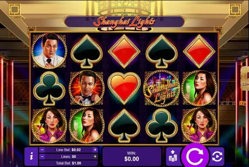 Shanghai Lights  Real Money Slot made by RTG - Main Screen Reels