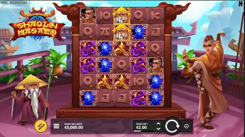 Shaolin Master  Real Money Slot made by Hacksaw Gaming - Main Screen Reels