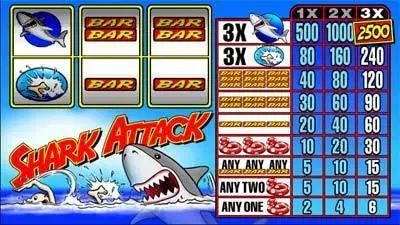 Shark Attack  Real Money Slot made by Microgaming - Main Screen Reels