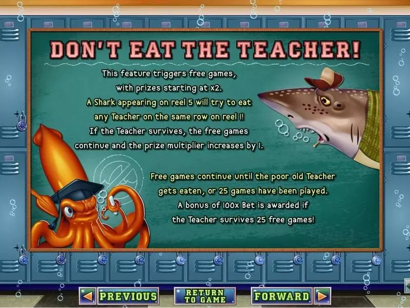 Shark School  Real Money Slot made by RTG - Info and Rules