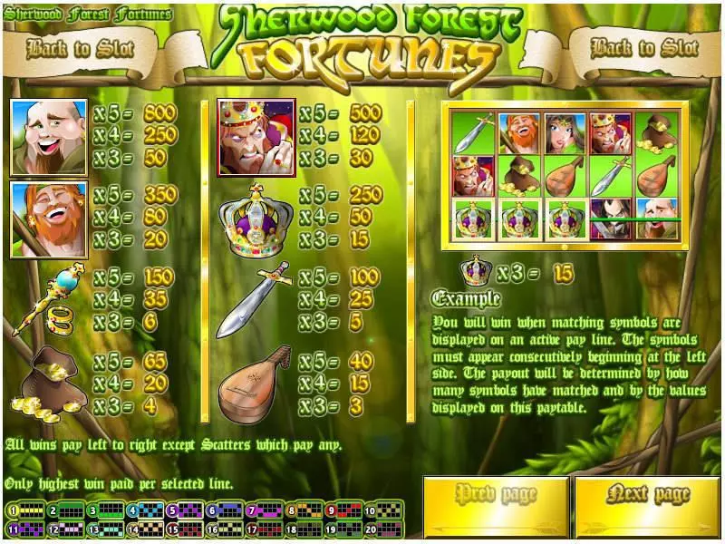 Sherwood Forest Fortunes  Real Money Slot made by Rival - Info and Rules
