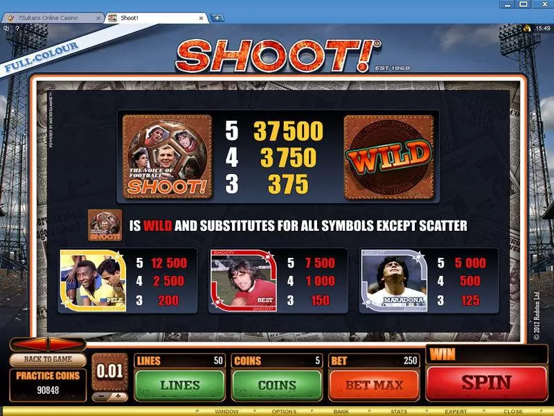 Shoot!  Real Money Slot made by Microgaming - Info and Rules