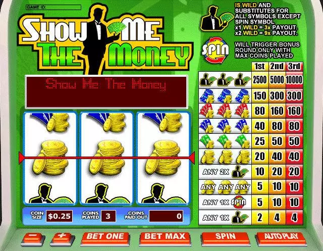 Show Me The Money  Real Money Slot made by Leap Frog - Main Screen Reels