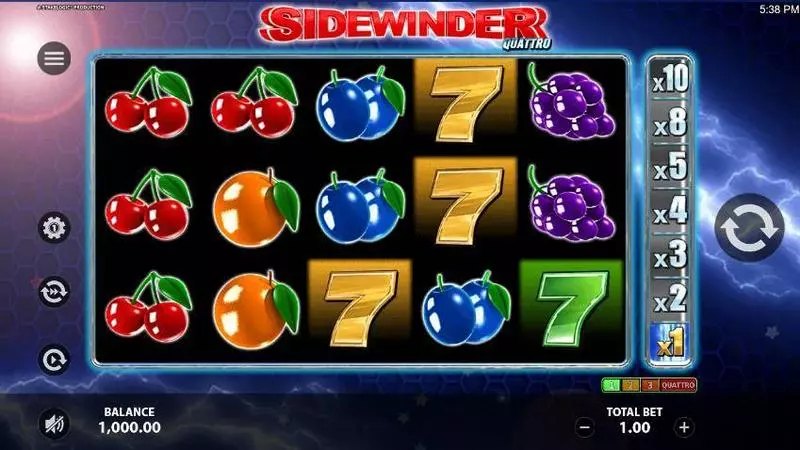 Sidewinder Quattro  Real Money Slot made by StakeLogic - Main Screen Reels